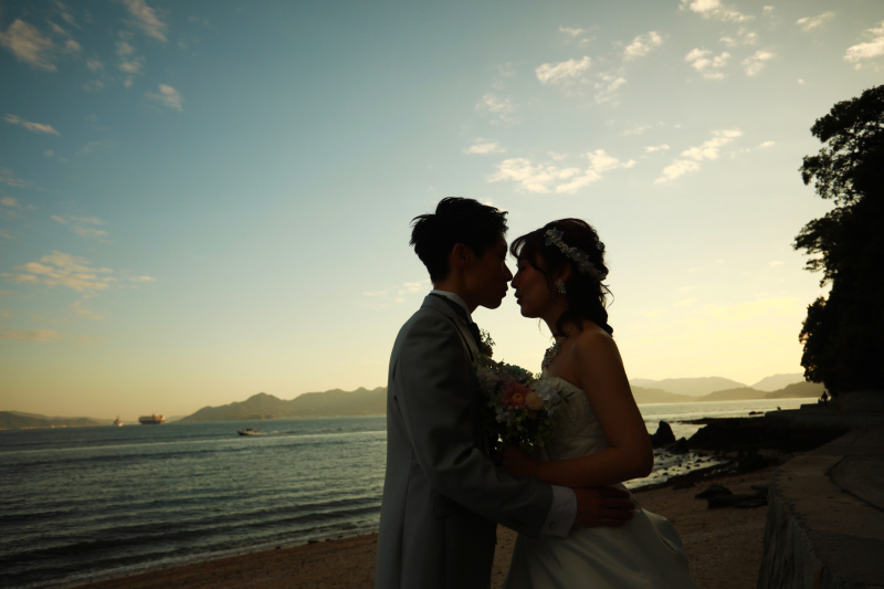 元宇品公園　+　ウェディングドレス