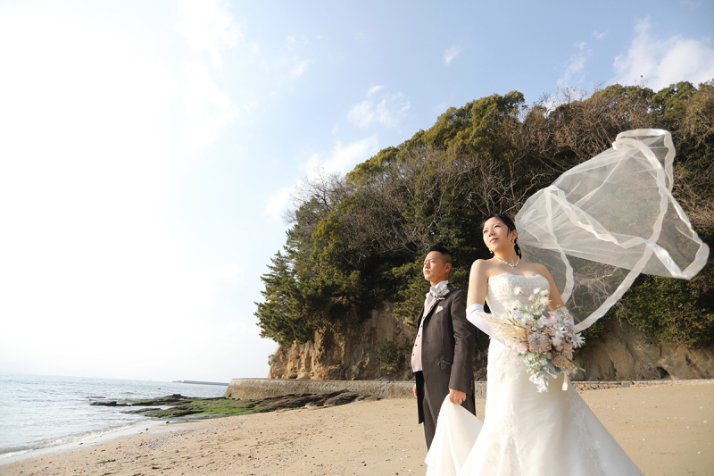 冬の海は風が強い