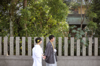 神社でフォトウェディング