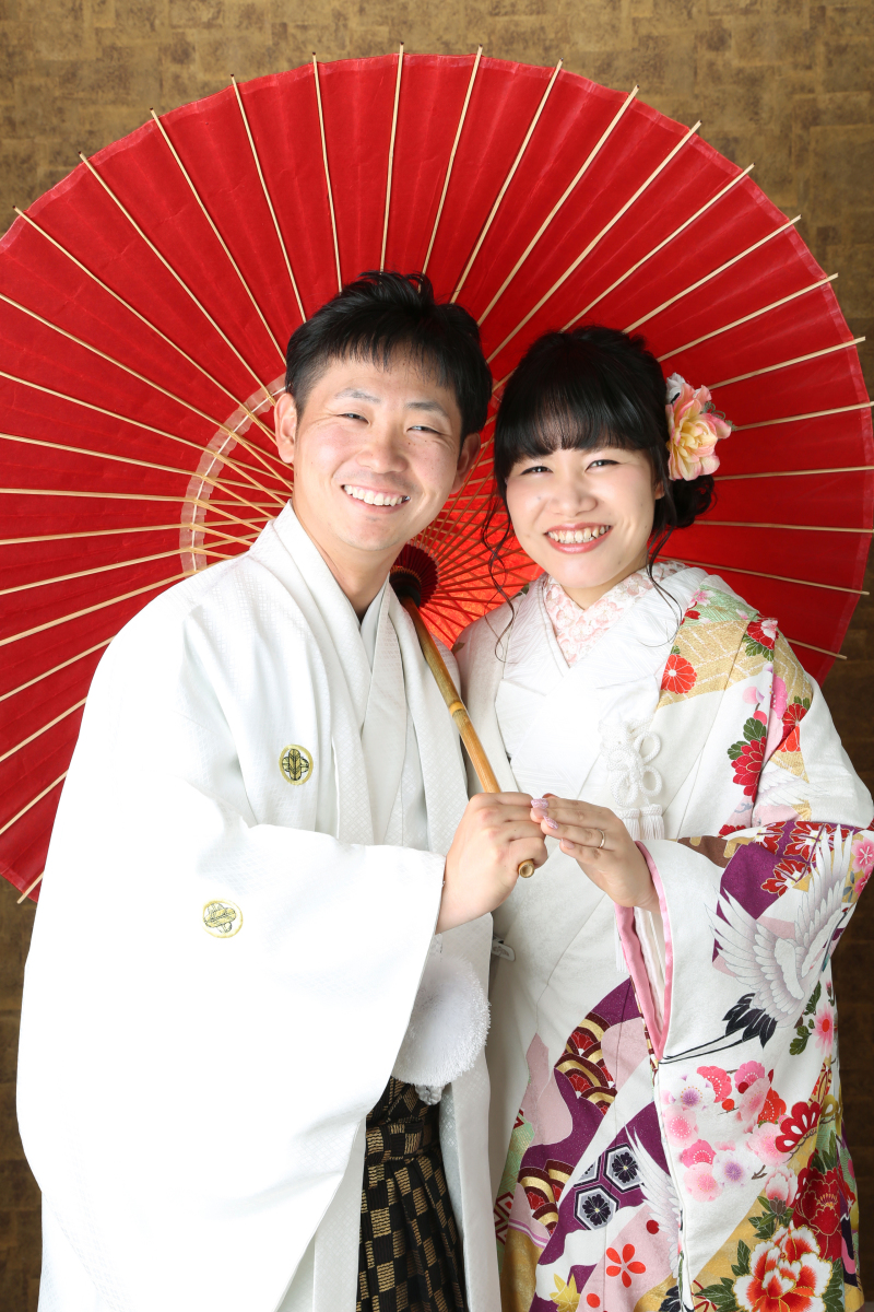 色打掛はスタジオで