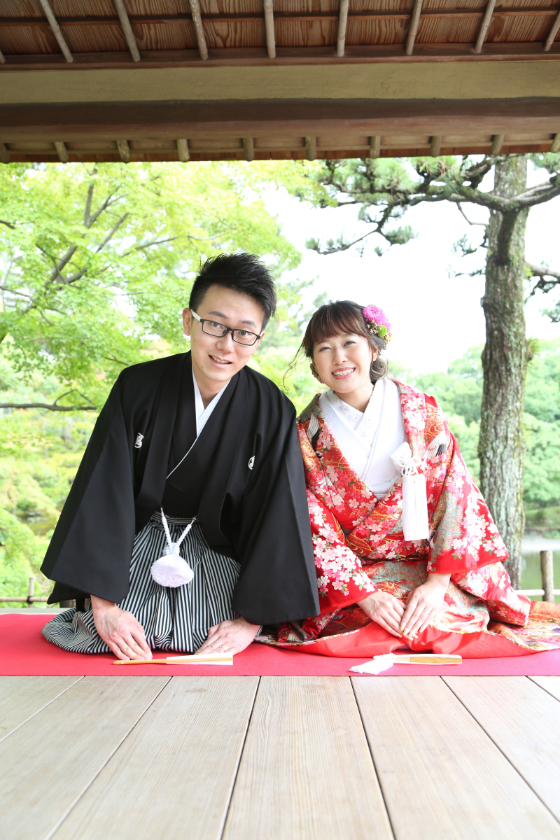 新緑に映える色打掛