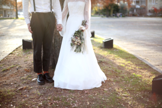 公園でナチュラルウェディング