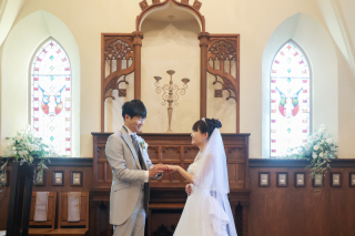 アンティークチャペルとガーデンフォトウェディング