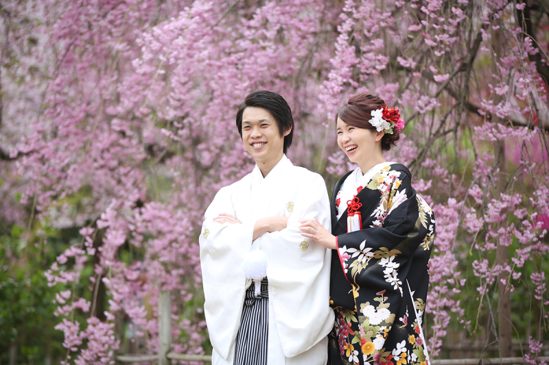 桜の前で最高の笑顔♥