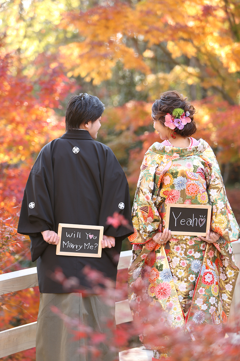 和装ならではのかわいい後姿にキュン♡