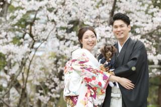 わんちゃんとフォトウェディング