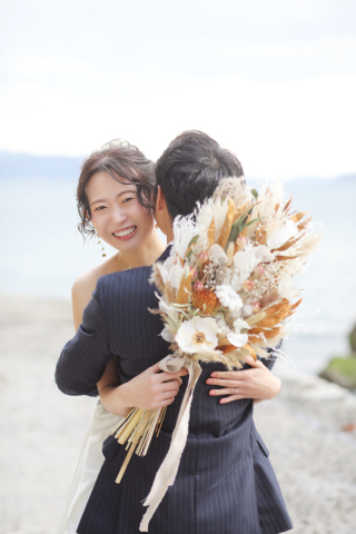 冬の海ロケウェディング