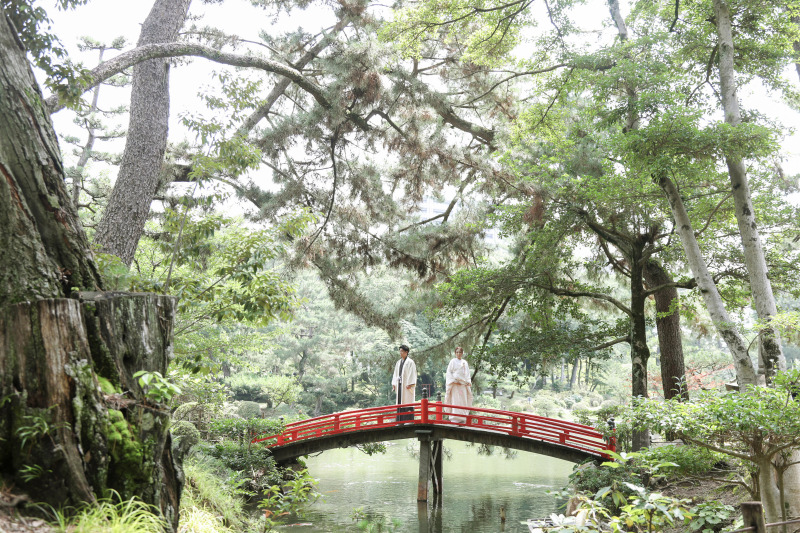 大進創寫舘ウェディング_庭園で撮影できる