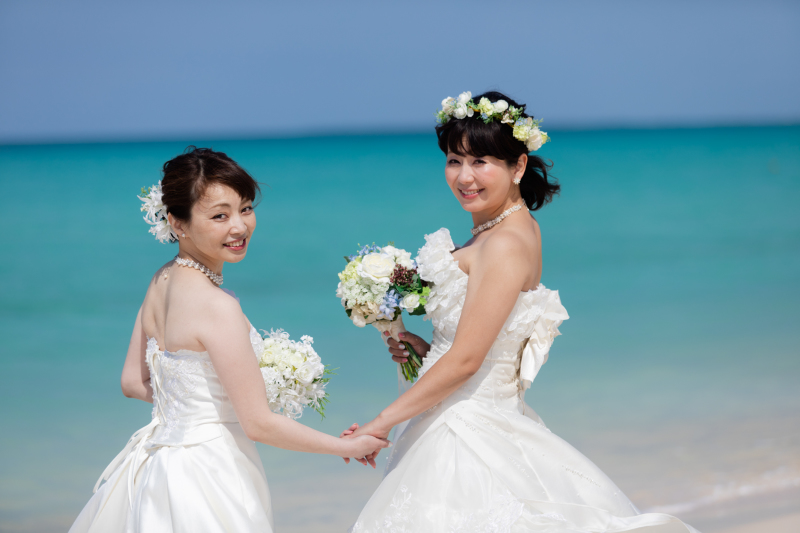 H様 S様 親友同士のソロウェディング 撮影日 19年3月27日 宮古島 Deux Planner 宮古島 沖縄県でフォトウェディング探すならphotorait