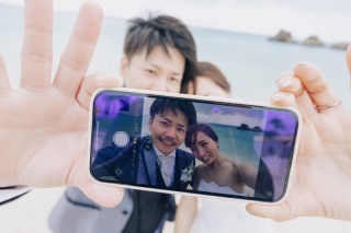 沖縄のビーチ＆チャペルでリクエストショットを♡