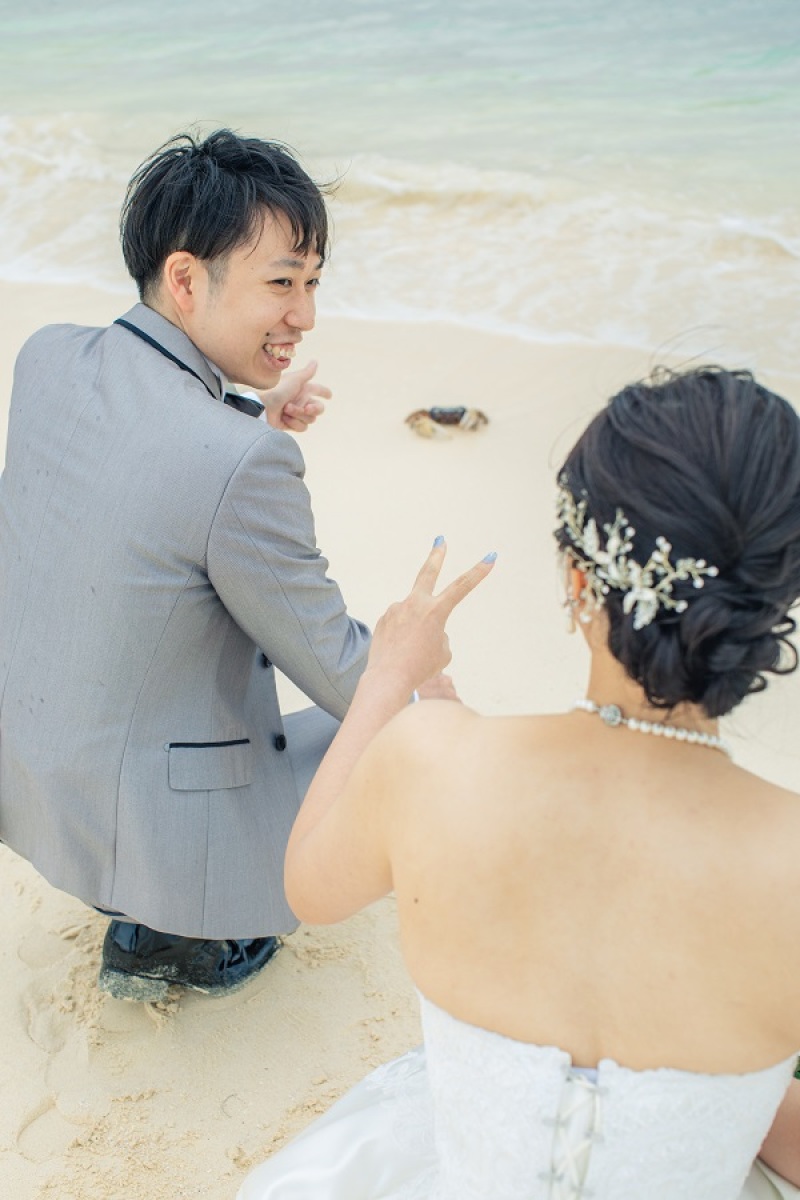 大自然の中「カニ」を見つけました！