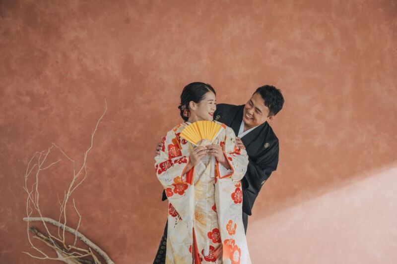 終始穏やかに♡和装撮影START!