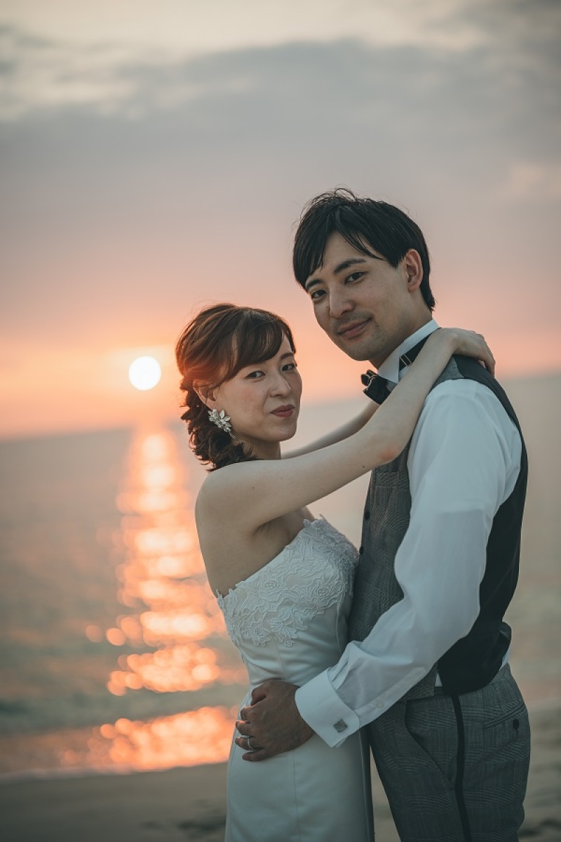 お互いにハグしてカメラに目線を頂きました~