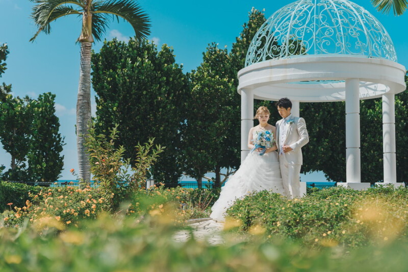 ガーデンでロマンチック撮影