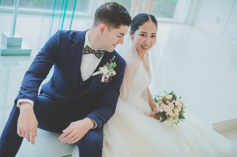 ご新婦様の笑顔が素敵~♡