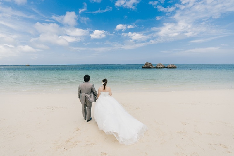 ビーチへ移動して★バックショットから撮影スタート