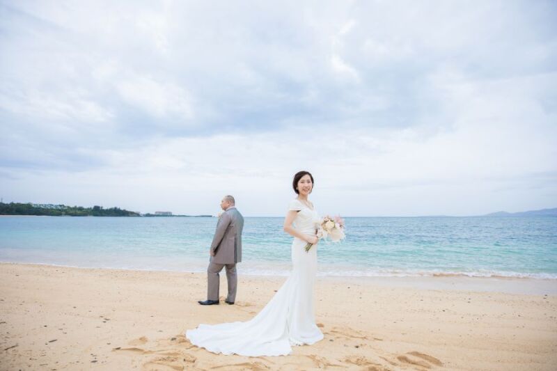 おキレイな新婦様のたたずまい