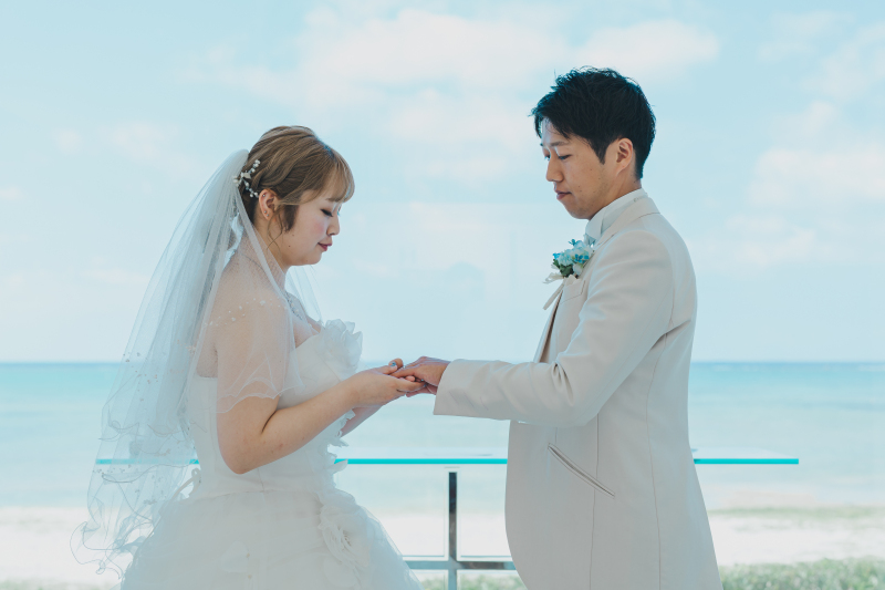 指輪交換のやさしい瞬間