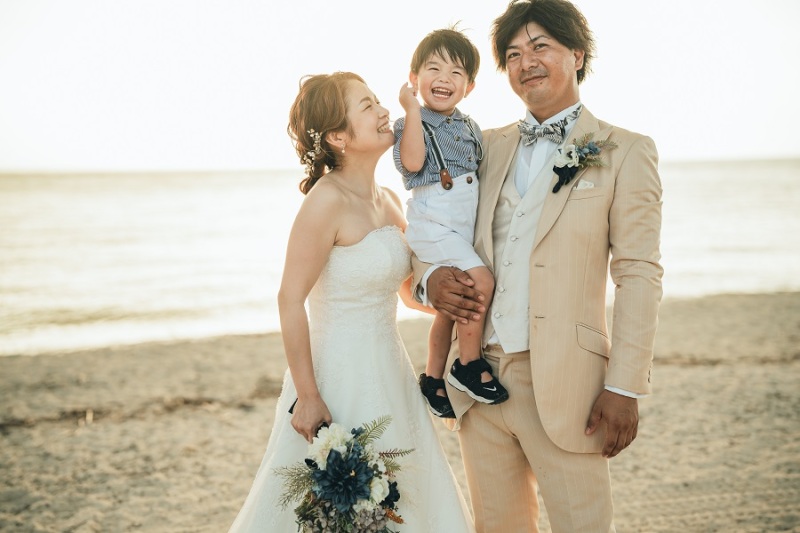 お子さまとの3人ショットを撮りました~!