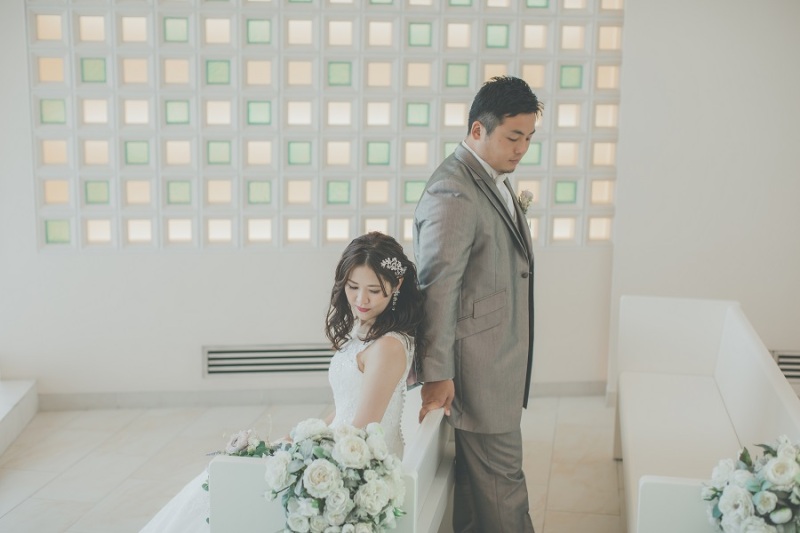 チャペル内の椅子に座りました~