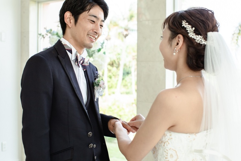 指輪交換シーン