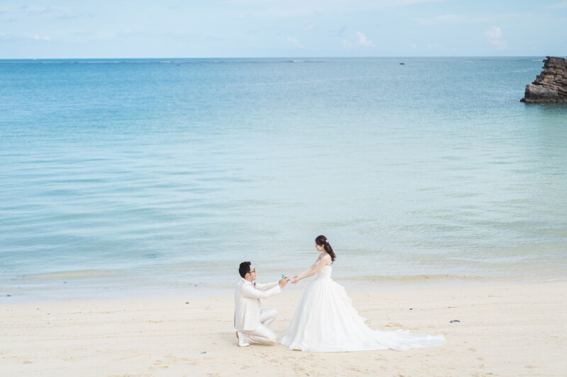 引きでのプロポーズショット♡