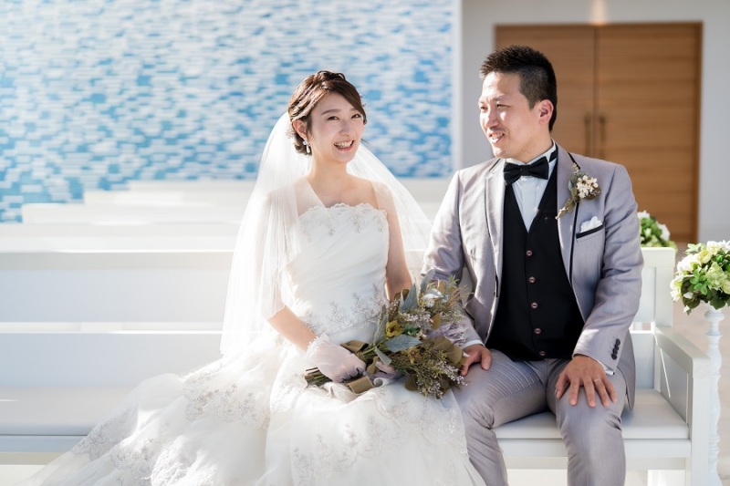 チャペル内の椅子に座ってみました♪