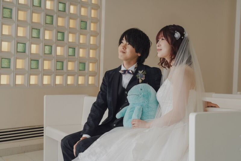 《チャペル&ビーチ&グリーン》万座の教会&ビーチPHOTOにSPゲストさん♡