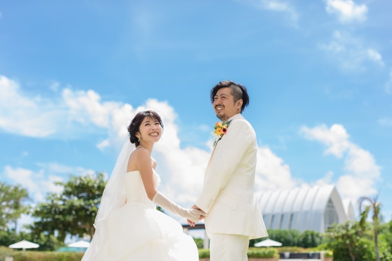 チャペル撮影後はいよいよビーチ撮影！