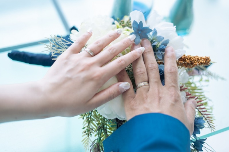 お二人の結婚指輪を撮りました~!