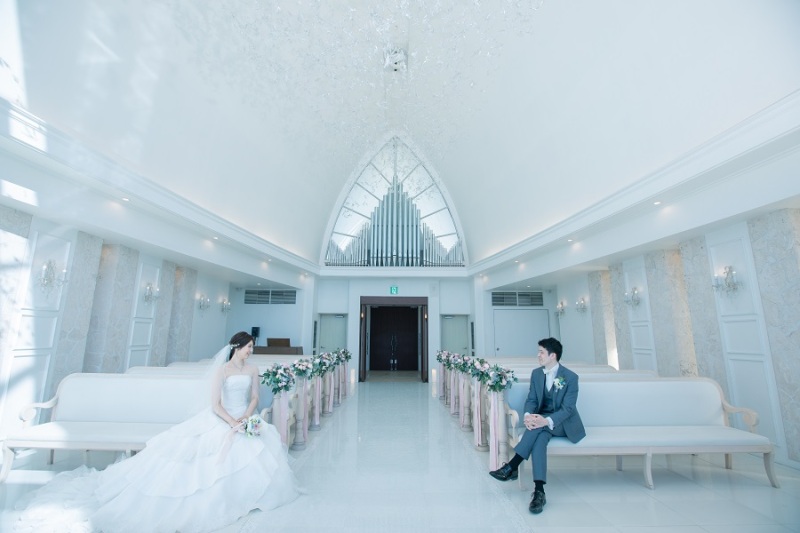 チャペルの椅子に座ってみました♪