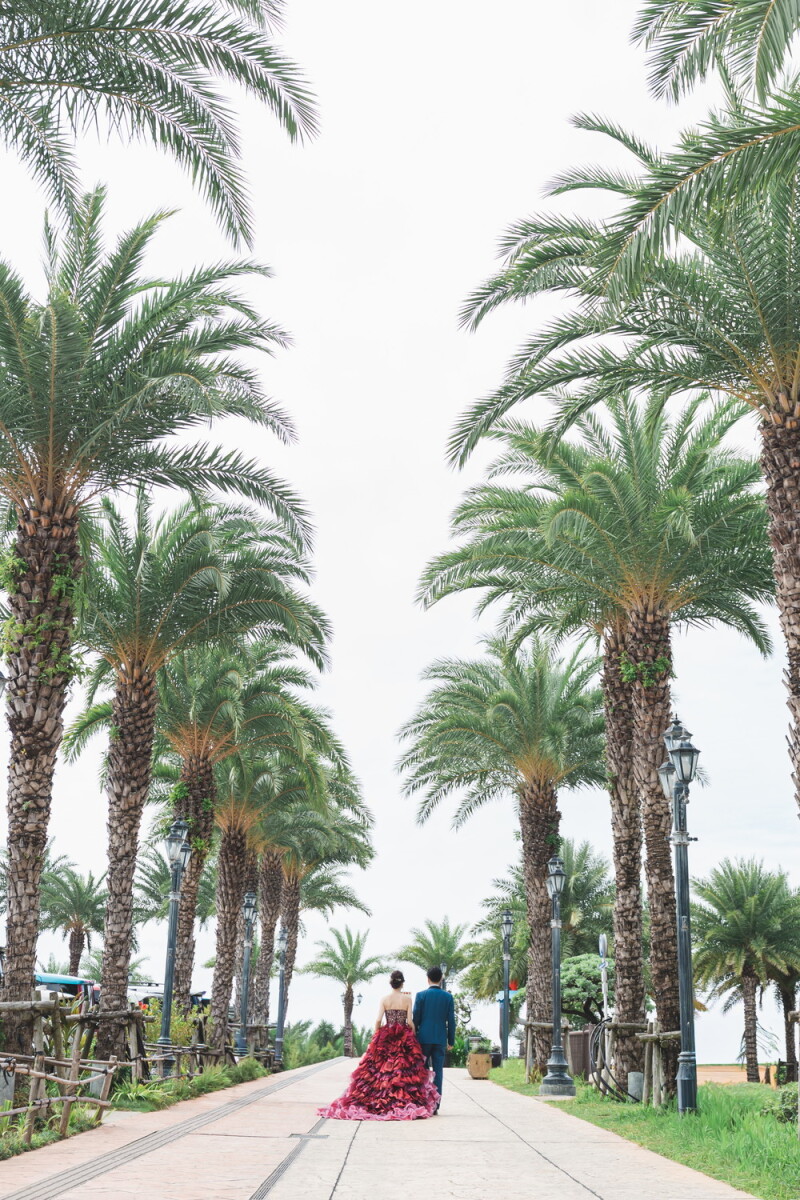 最後は南国らしいヤシの木ロードでパシャリ♪