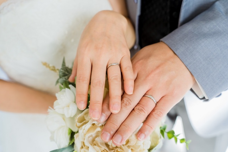 大切な結婚指輪を撮影中です!思い出の一枚です☆