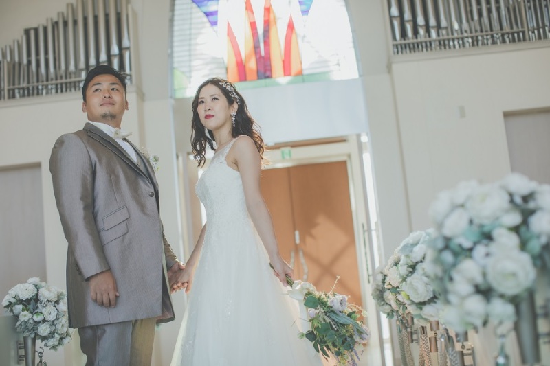 続いて、アクアルーチェ・チャペルで撮影☆