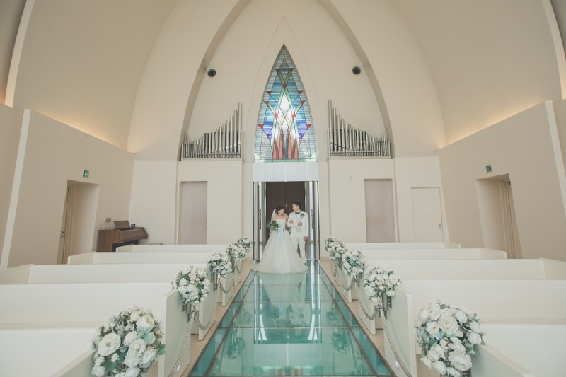 アクアルーチェ・チャペルにて撮影スタート☆