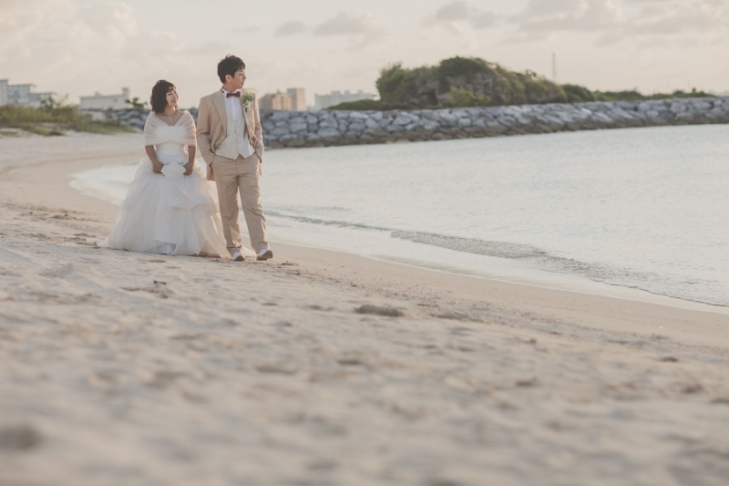 お二人が海を眺めているショット☆