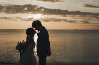 *夕日をバックにロマンティックに♡*