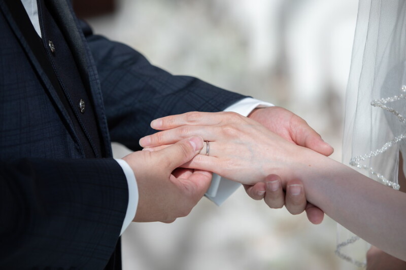 指輪交換ショット