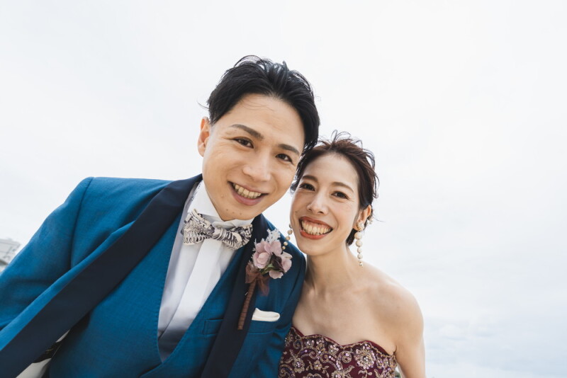 お支度が整ったらビーチ撮影からスタート♪