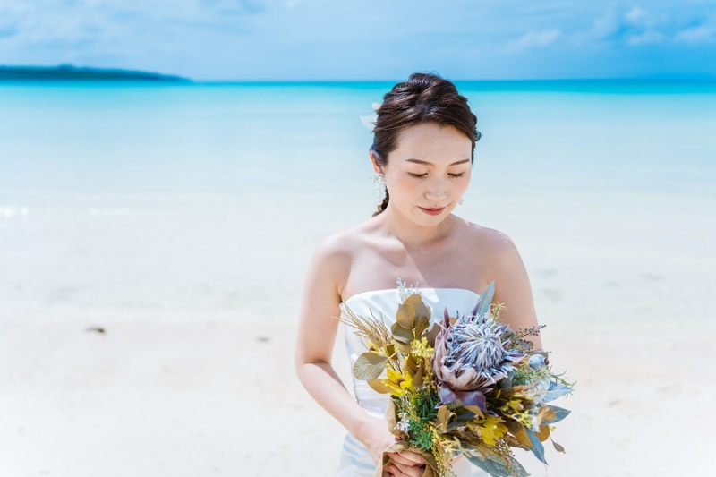 美しい新婦様のソロショットを♡