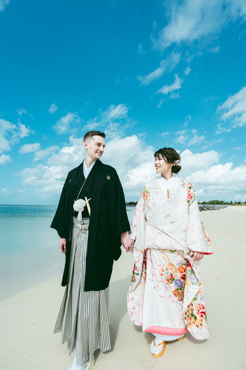 和装×ビーチで撮影スタート▶▶