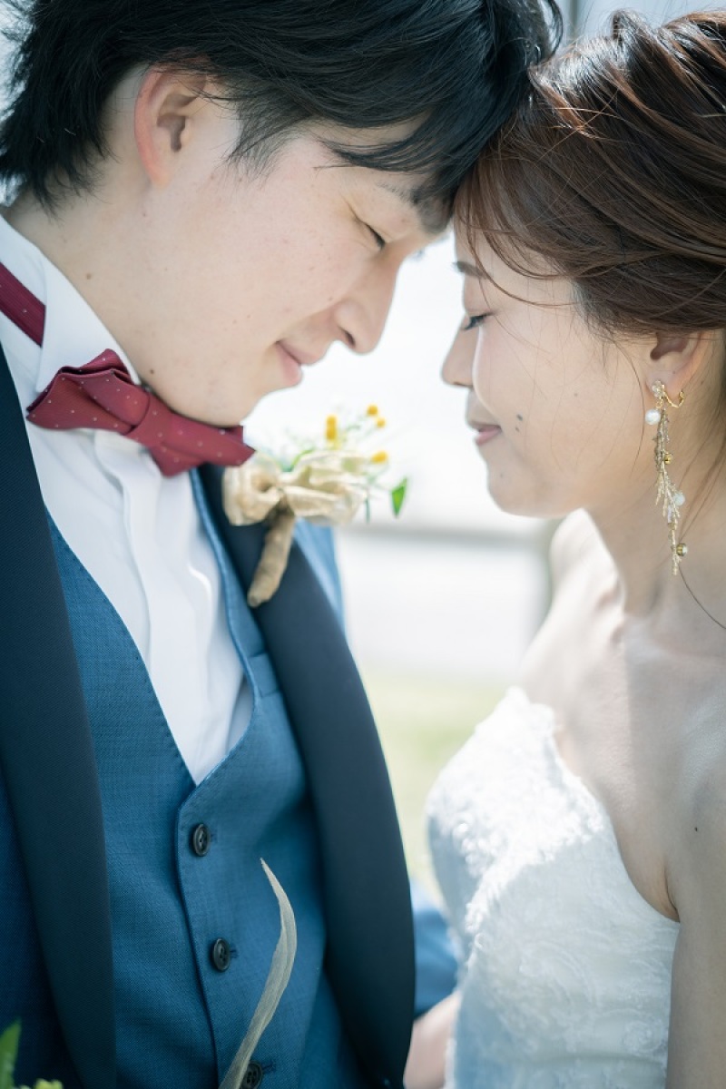 お互いにおでこをくっつけてみました！