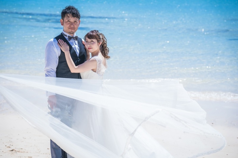 ロングベールを使って撮影中です~♡