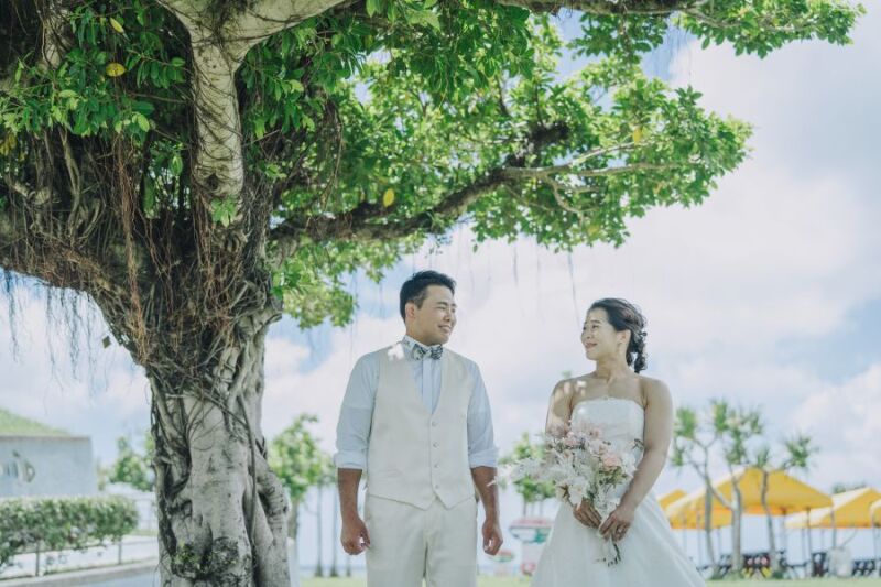 カジュマルの木の下で。