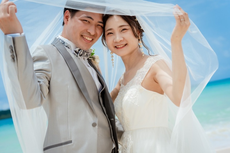 続いてロングベールを、被ってみました~!!