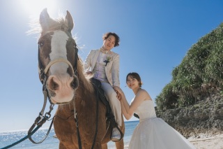 *お馬さんと一緒に海辺を散歩♬*