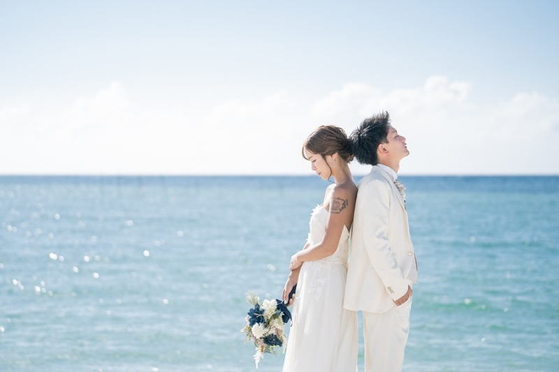 背中合わせで♡