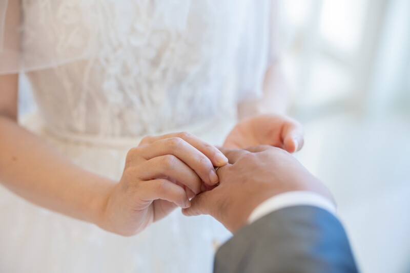 指輪交換シーン