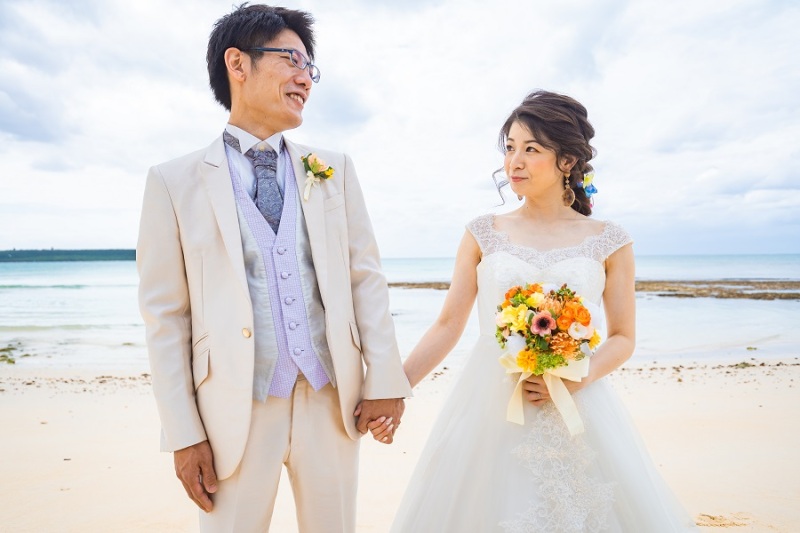 ご新婦様のオレンジブーケ♡
