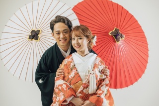 *とてもお似合いな赤色打掛を身にまとって♡*